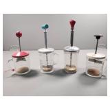 Atlas and Pamco Glass Base Food Choppers Set