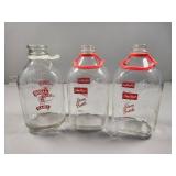 Half-Gallon Milk Bottles with Labels