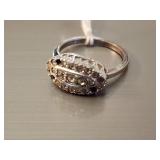 Sterling Silver Ring with Oval Embellishment