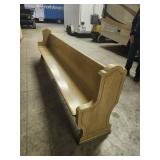 Solid Wood Church Pew with Mounted Kneelers
