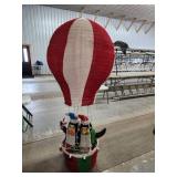 Penguin Hot Air Balloon Decoration with Red and Wh