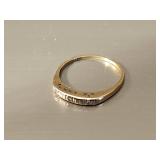 14K Gold Ring with Engraved Band