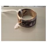 Sterling Silver Ring with Etched Design