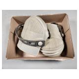 Gray Rubber Knee Pads with Straps