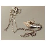 14K Gold Necklace with Attached Pendant