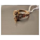 10K Gold Ring with Stone Accent