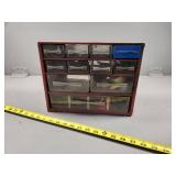 Tool Organizer with Contents in Red Metal Case