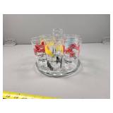 Federal Glassware Vintage Car-Themed Glasses