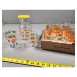 Federal Glassware Juice Decanter and Tumbler Set