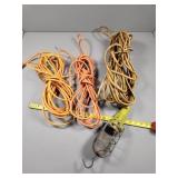Three Extension Cords with Work Light