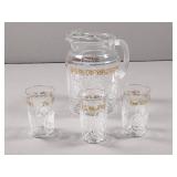 Federal Glass Juice Pitcher with Tumblers