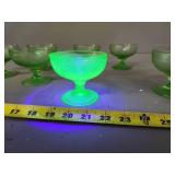 Uranium Glass Sherbet Cups
