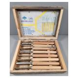 Cummins 8-Piece Wood Chisel Lathe Set in Wooden Bo