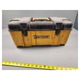 Craftsman Plastic Toolbox with Yellow and Black De