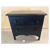 Vintage Black 2 Drawer Diminutive Chest