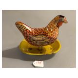 Wyandotte Tin Litho Egg Laying Hen Toy