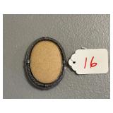 Sterling Silver Oval Frame Brooch or Pendant