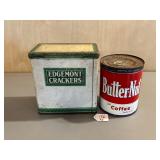Butter Nut Coffee Tin & Edgemont Cracker Tin