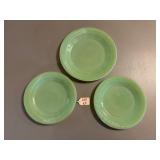 3 Unmarked Jadeite Plates
