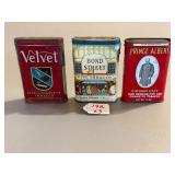 Bond Street, Velvet & Prince Albert Tobacco Tins