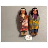 2 Skookum Indian Dolls