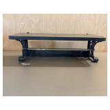 Wood Shelf w/ Cast Iron Brackets & Glass Towel Bar