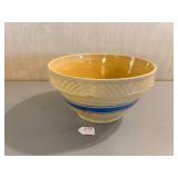 Blue Banded Yellowware Bowl