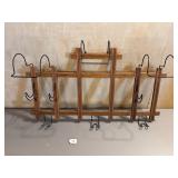 Victorian Wood and Metal Hat/Coat Rack