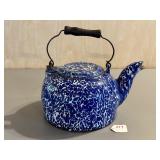 Wrought Iron Range Co. Blue/White Swirl Tea Kettle