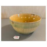 Yellowware Bowl w/ Green Overtures