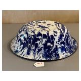 Blue and White Swirl Enamel Pan