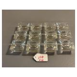 12 Matching Clear Glass Salts