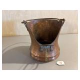 Hammered Copper Coal Scuttle