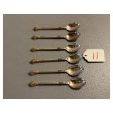 Set of Six Sterling Silver Spoons
