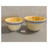 2 Watt Yellowware Bowls #7 & #8