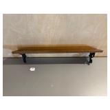 Shelf with Cast Iron Brackets