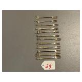 Set of 12 Sterling Silver Hors d'oeuvres Forks