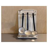 French Enamel Wall Mount Rack