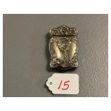 German Silver Match Safe, Marked Silveroin