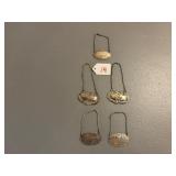 5 Sterling Silver Decanter Labels