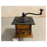 Wood and Cast Iron Coffee Grinder