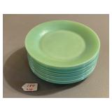 10 Fire King Jadeite Plates