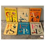 1961 Set of 6 Golden Book Illustrated Dictionary