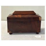 18th Century Mahogany Veneered Tea Caddy