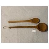 2 19th Century Treenware Spoons