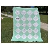 1958 Friendship or Signature Hand Stitched Quilt