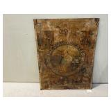 1880's Wells & Hope Co Diamond Dye Tin Litho Sign