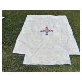 Handmade Vintage Appliqué Summer Bedspread