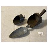 Grey Granite Scoop & 2 Tin General Store Scoops