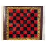 Hand Painted Glass Covered & Framed Gameboard
